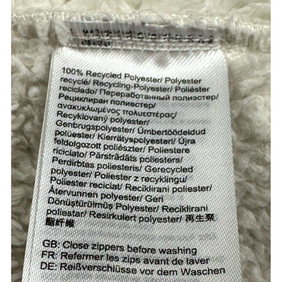 Helly Hansen Womens Deep Pile Fleece Jacket Full Zip Size Small Cream Ivory - Picture 9 of 9